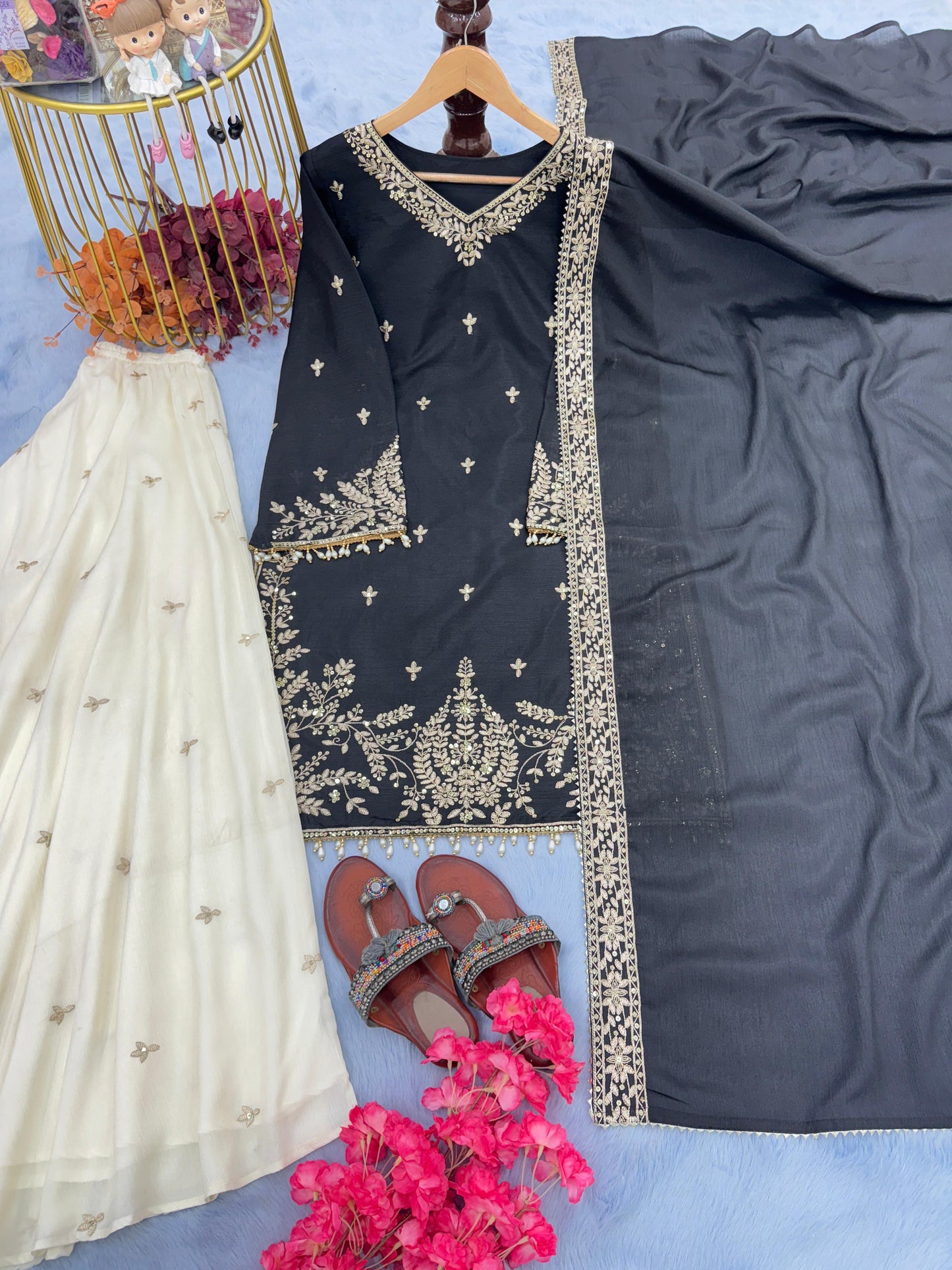 Pure chinon silk suite