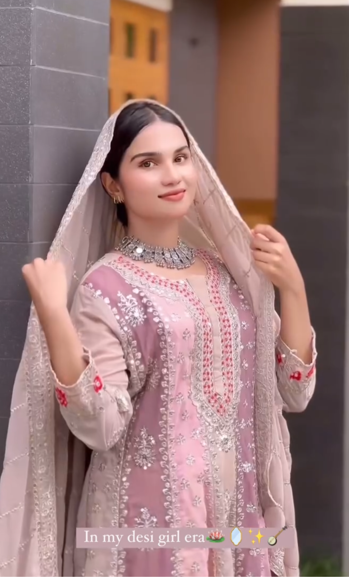 Embroidered top with palazzo