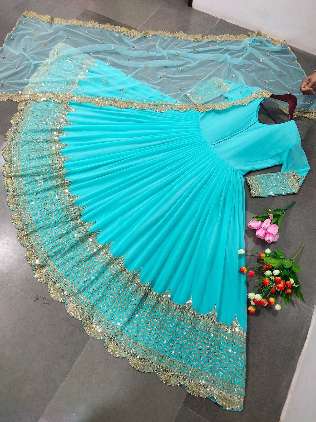 Designer party wear gown