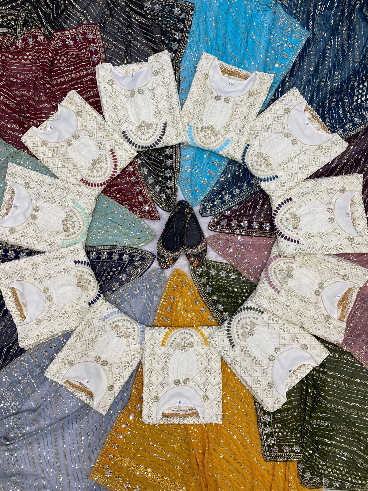 Sequence embroidered suite