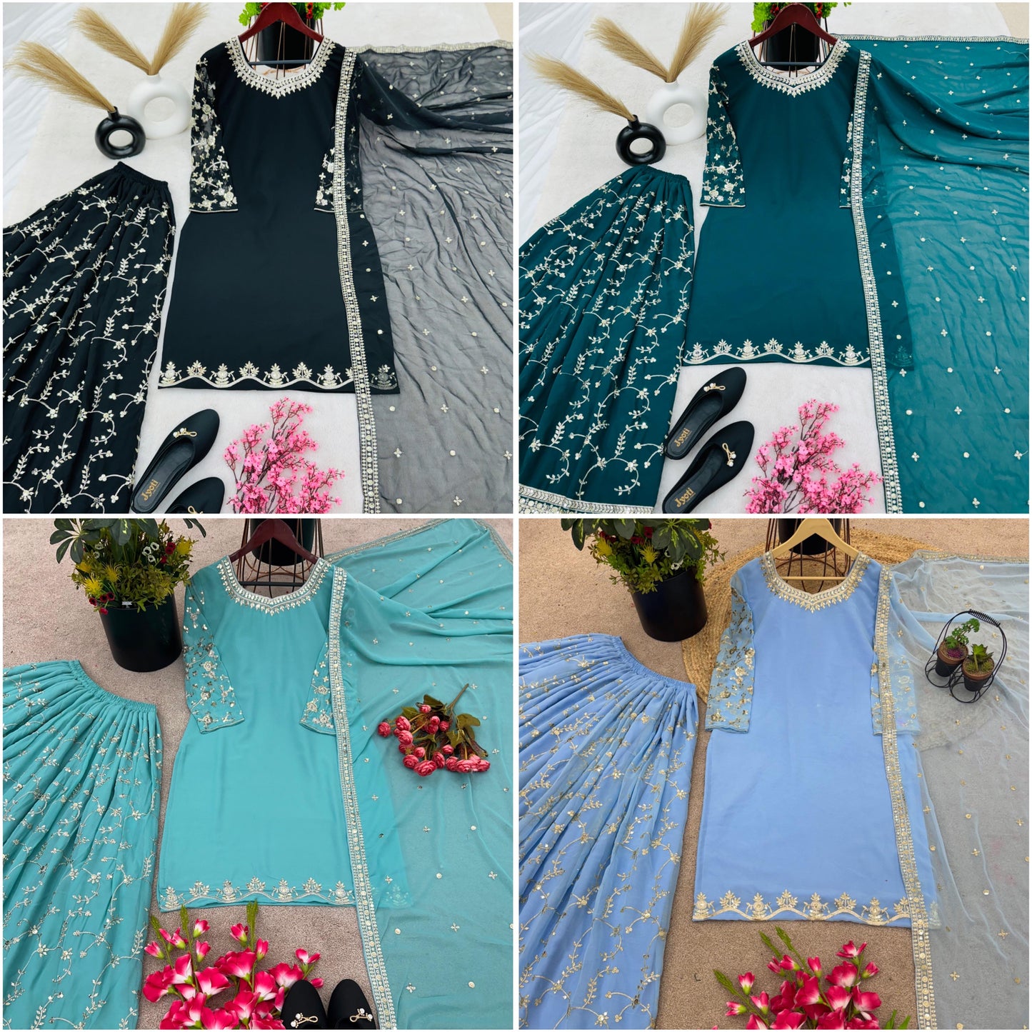 Party wear top palazzo