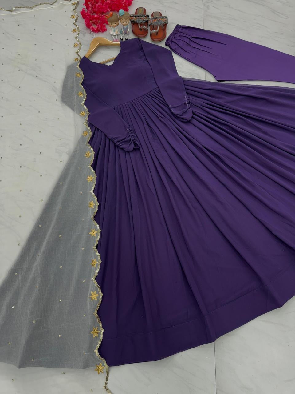 Premium designer lavender gown