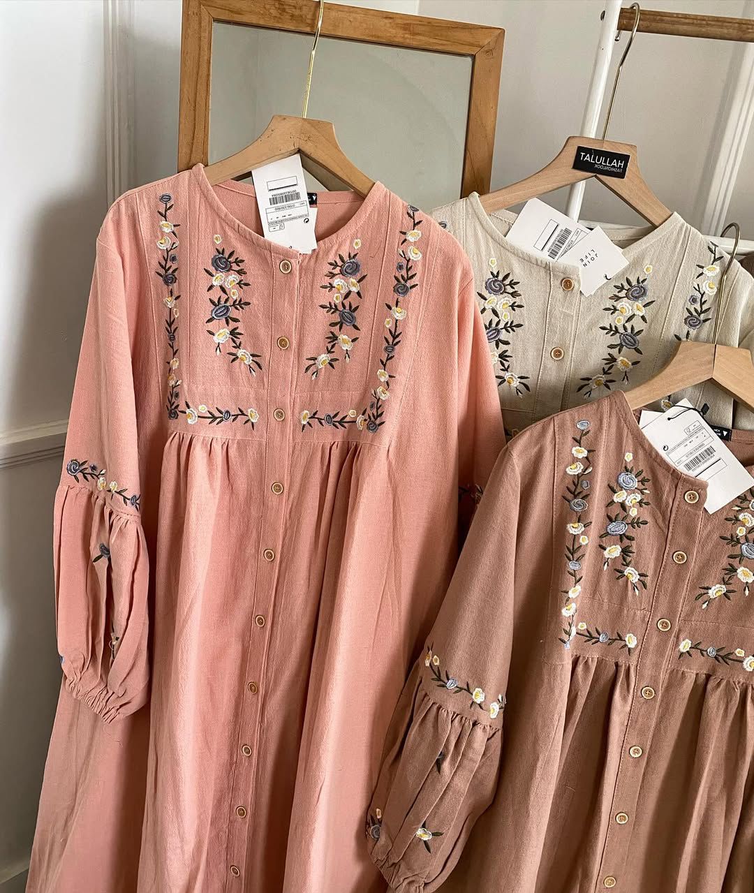 Embroidered gown