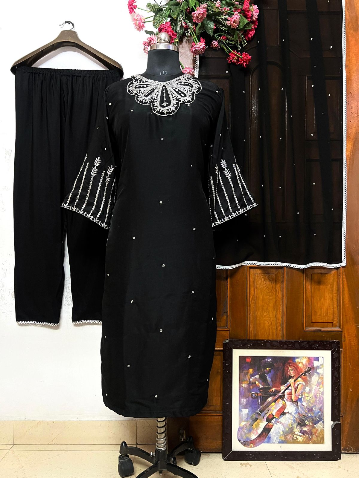 Muslin kurti palazzo