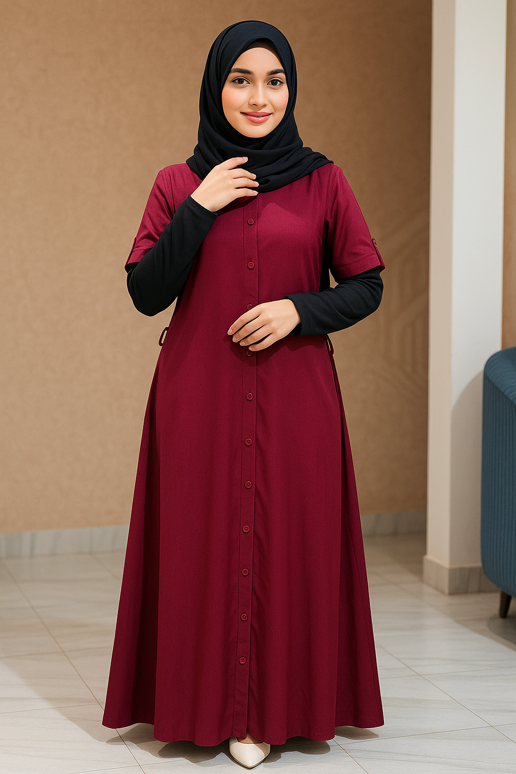 Attached inner gown