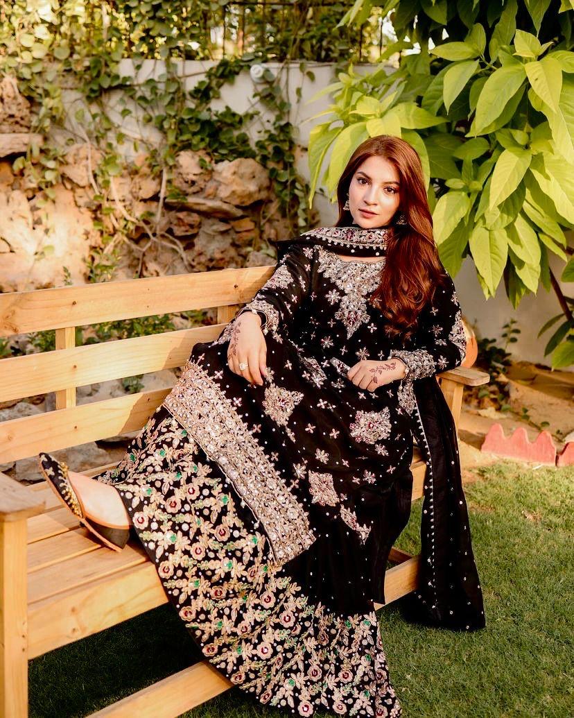 Georgette embroidered sharara