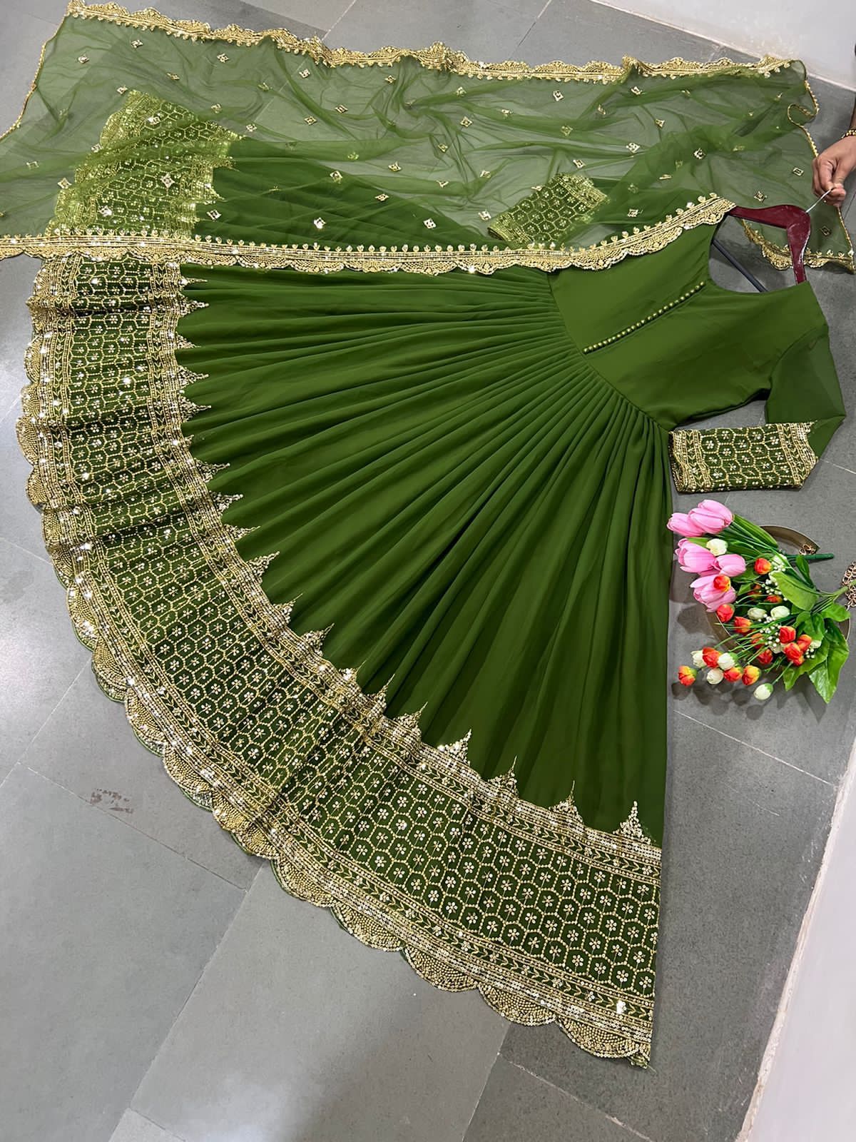 Designer party wear gown