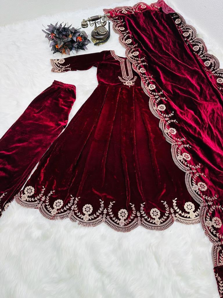 Velvet gown