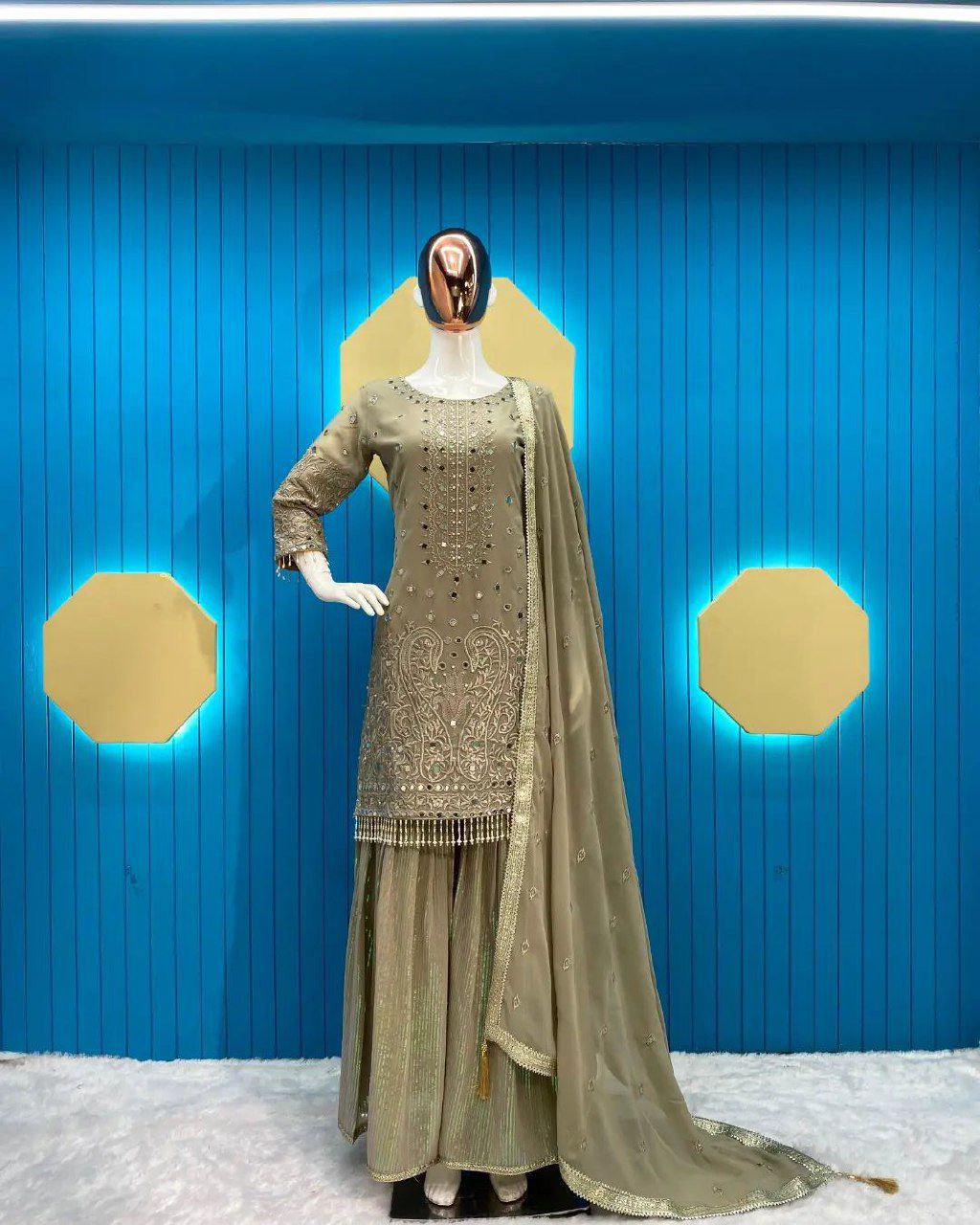 Sequence embroidered suite