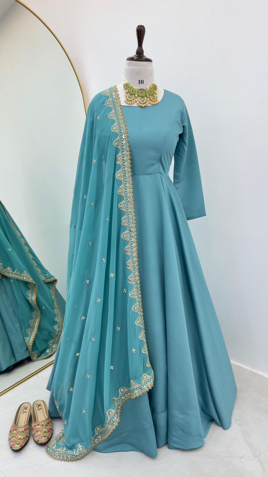 French embroidered anarkali