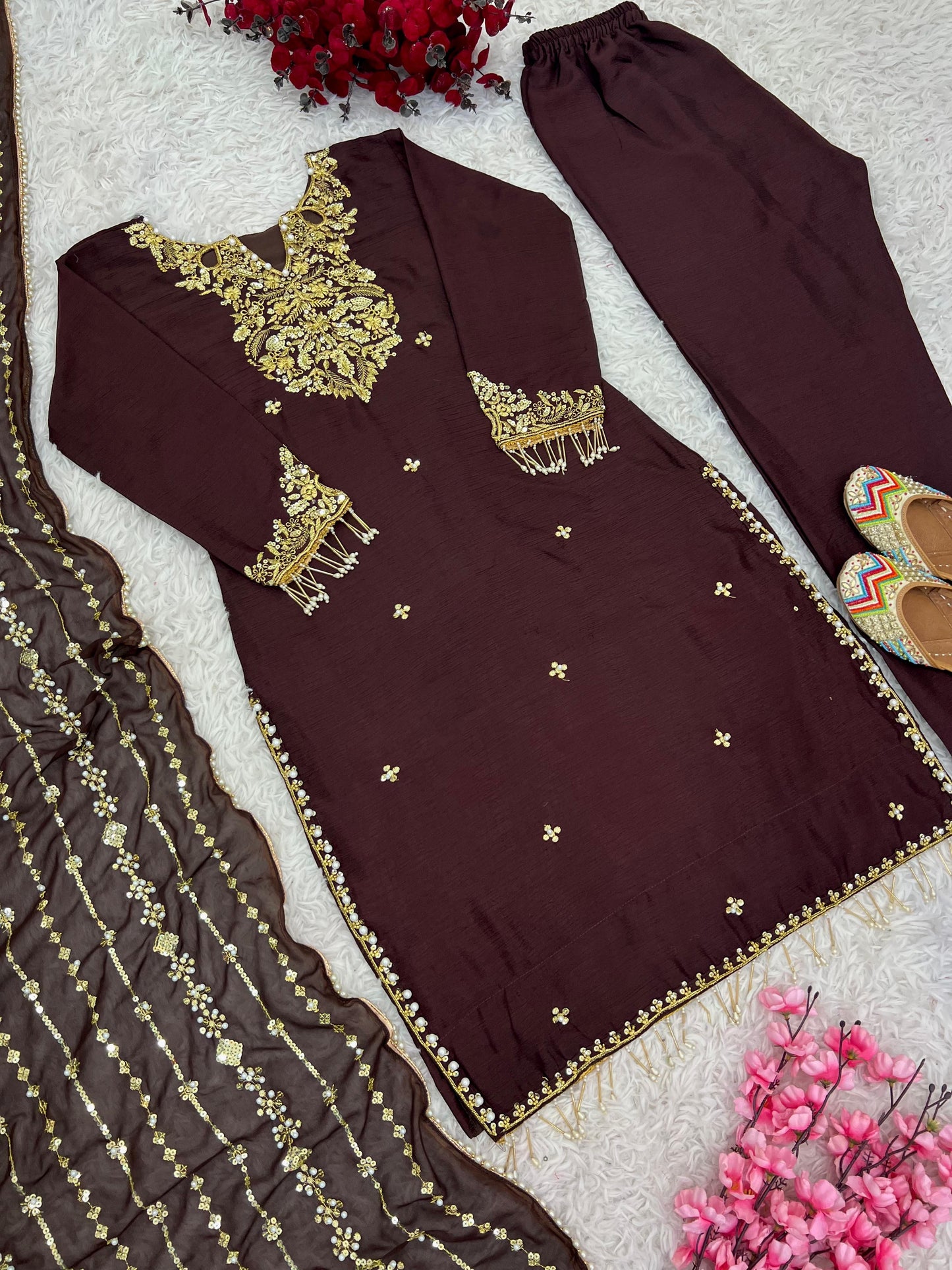 Embroidered Sequence Suit
