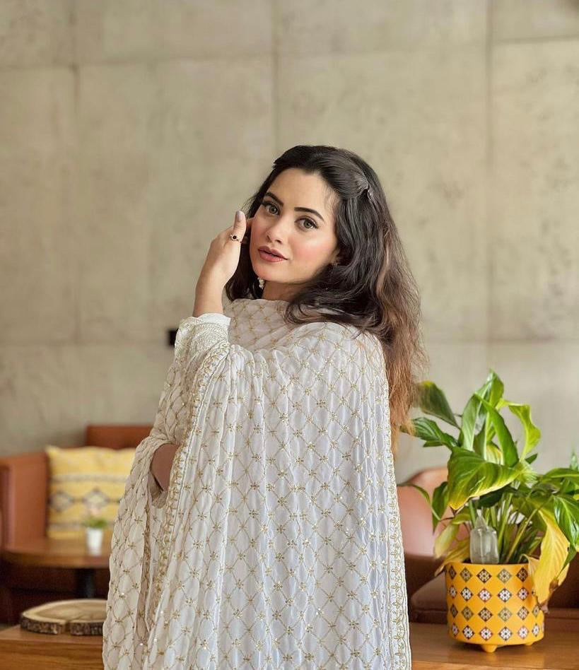 Embroidery gown