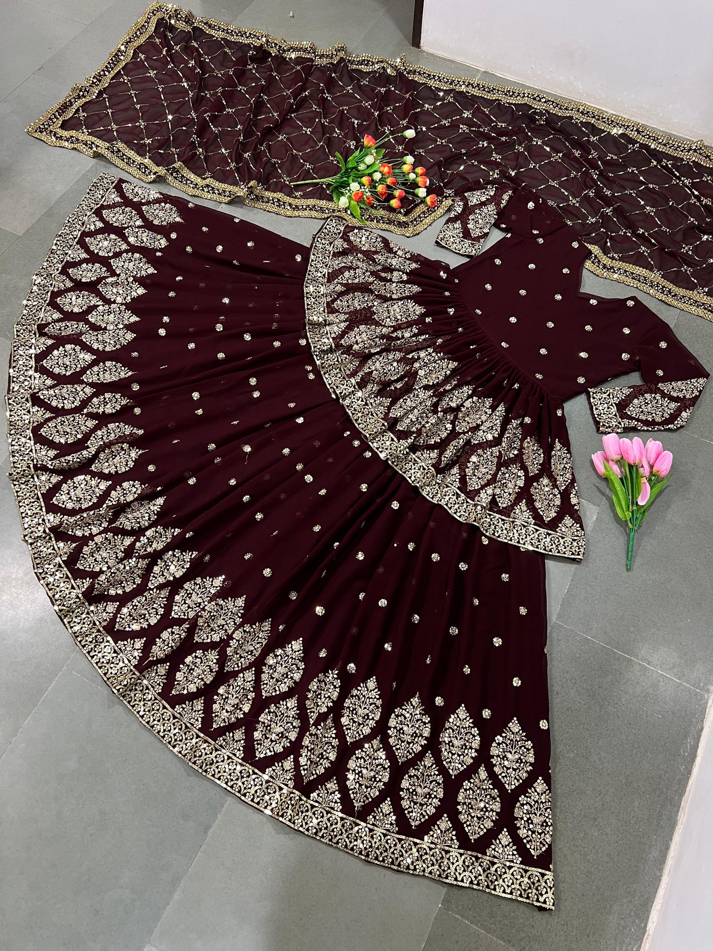 Embroidery Gown