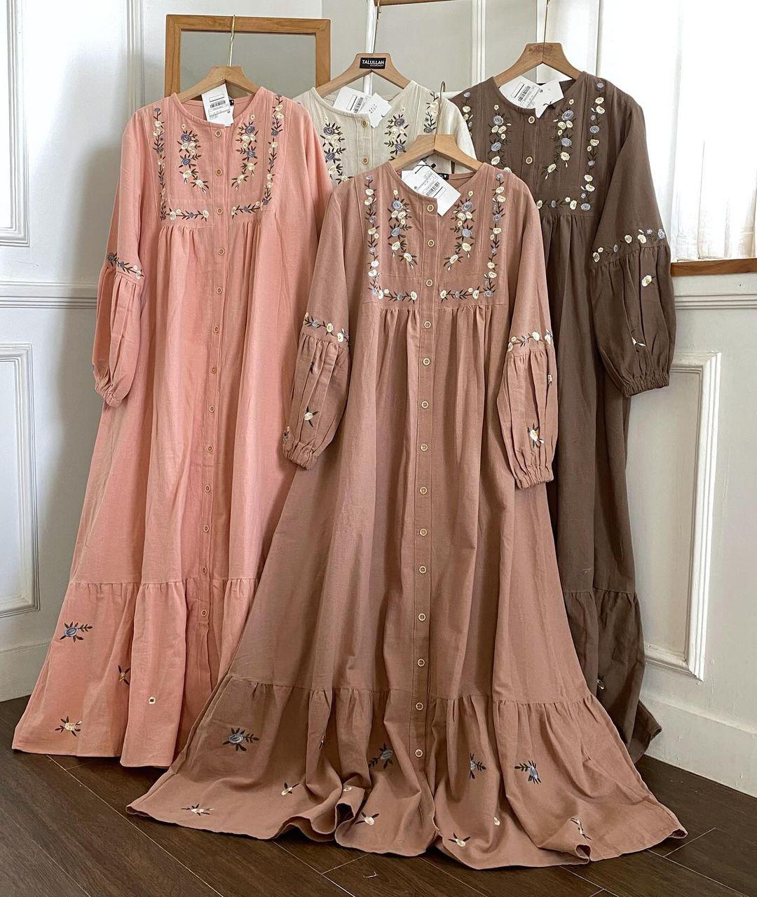 Embroidered gown