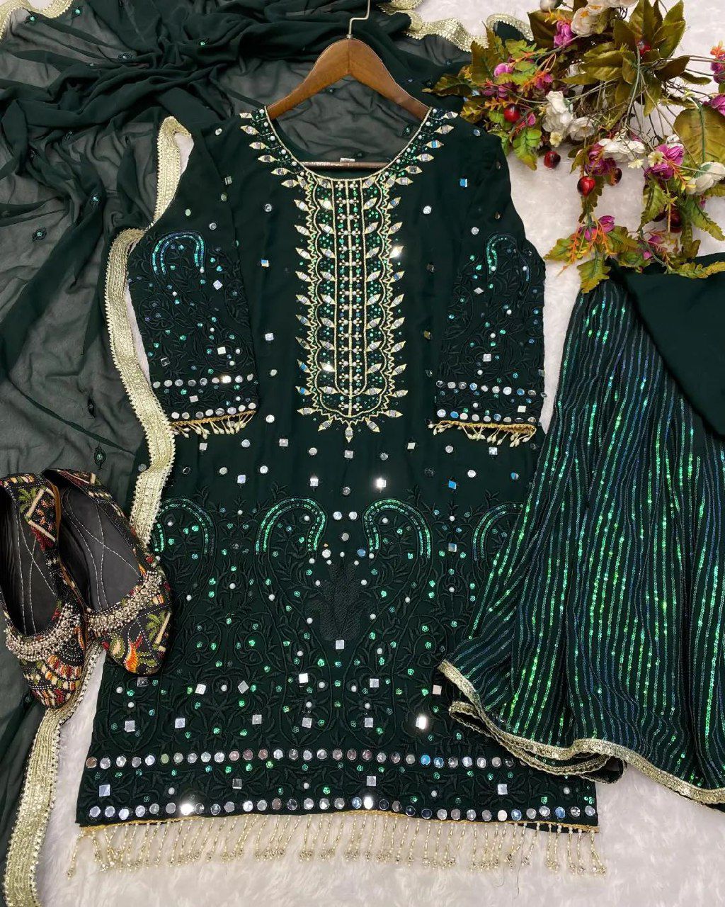 Sequence embroidered suite