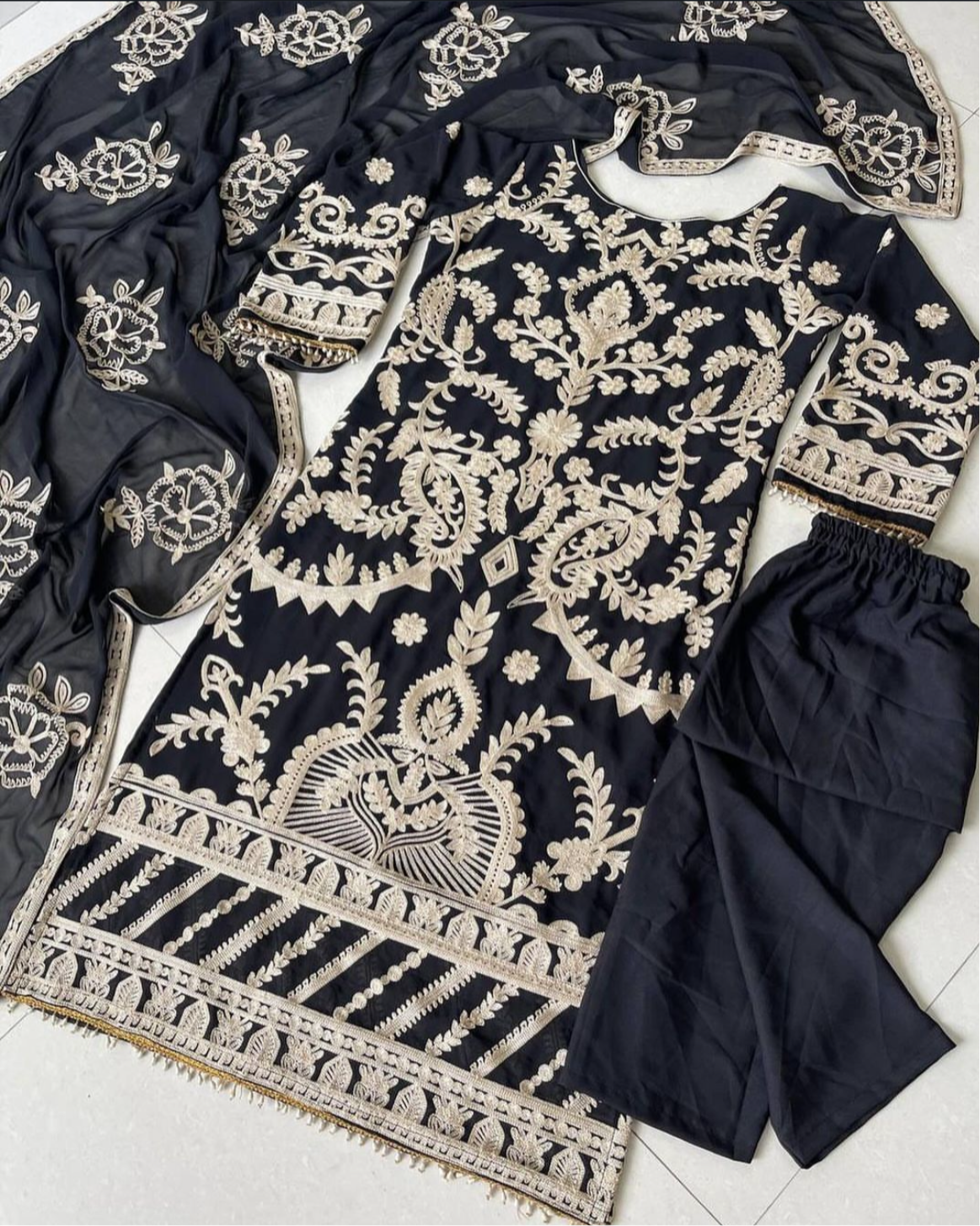 Embroidered suite