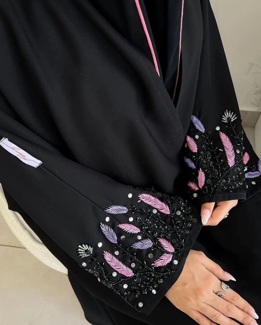 Beautiful shaded handwork abaya