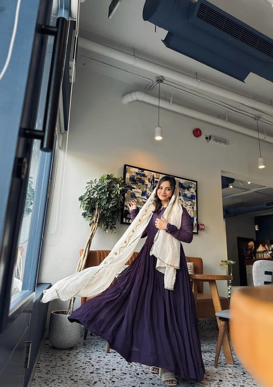 Premium designer lavender gown