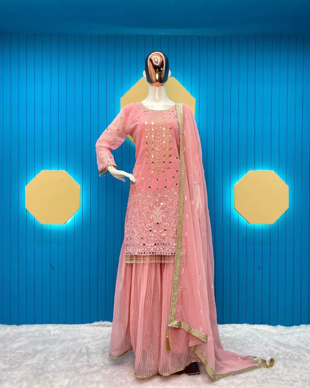Sequence embroidered suite