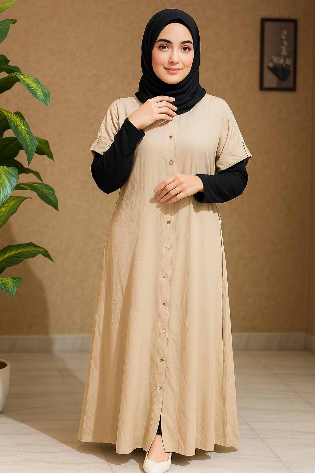 Attached inner gown