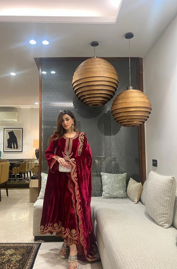 Velvet gown