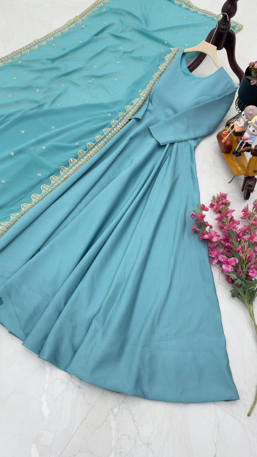 French embroidered anarkali