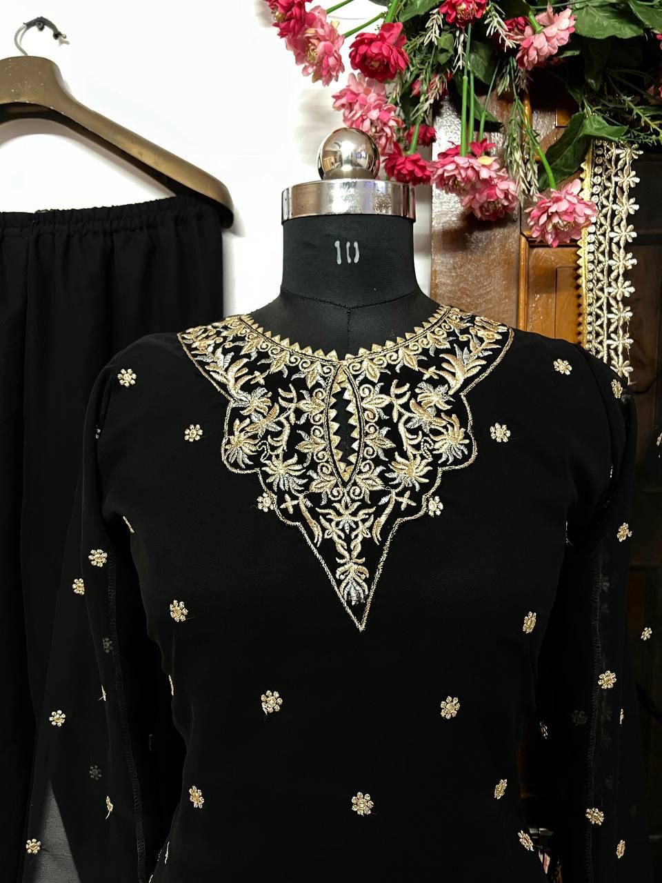 Georgette kurti set