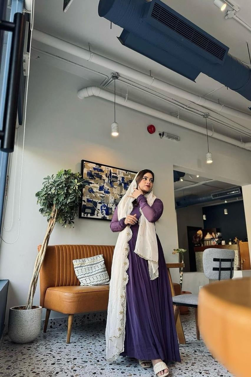 Premium designer lavender gown