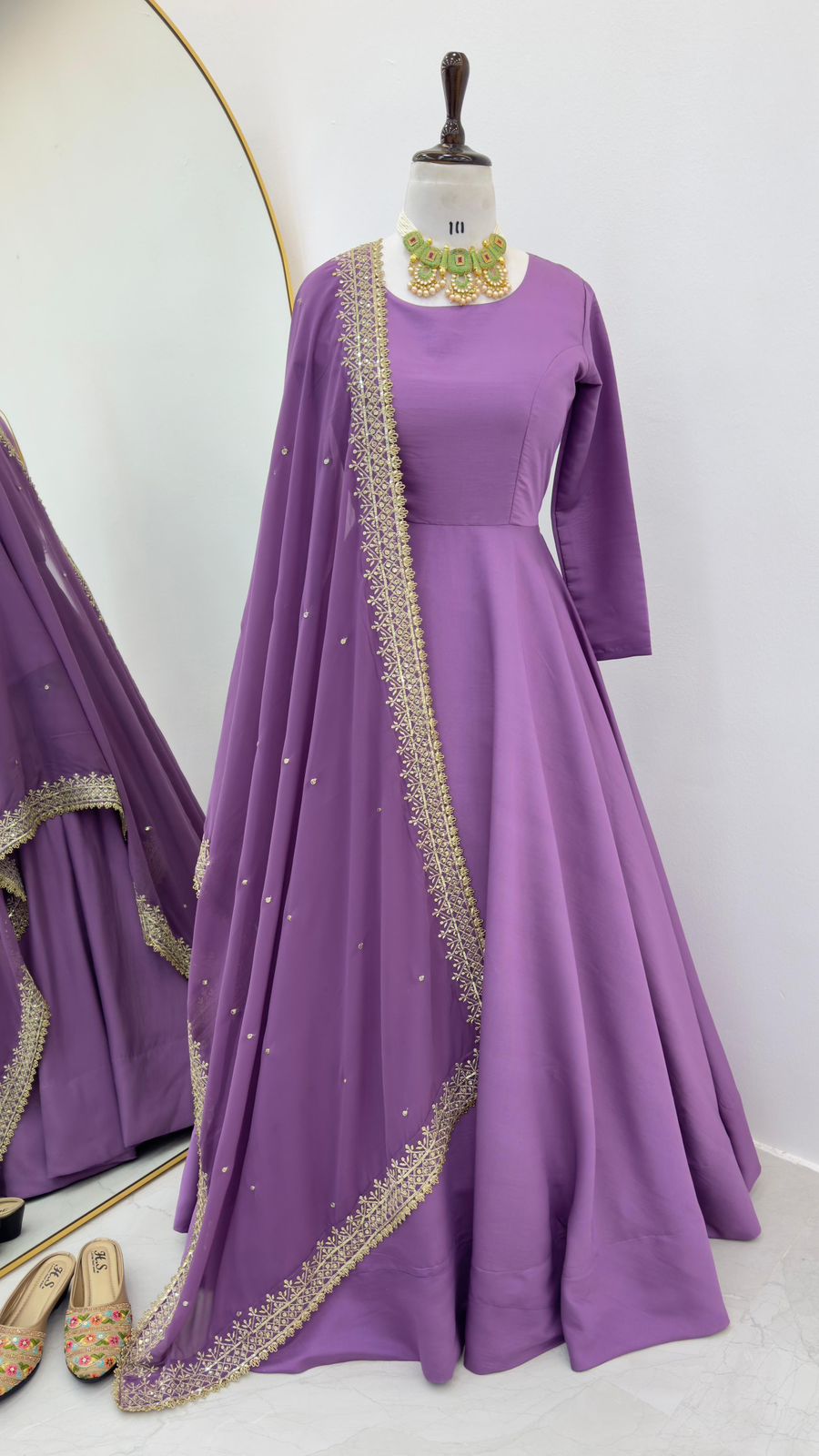 French embroidered anarkali