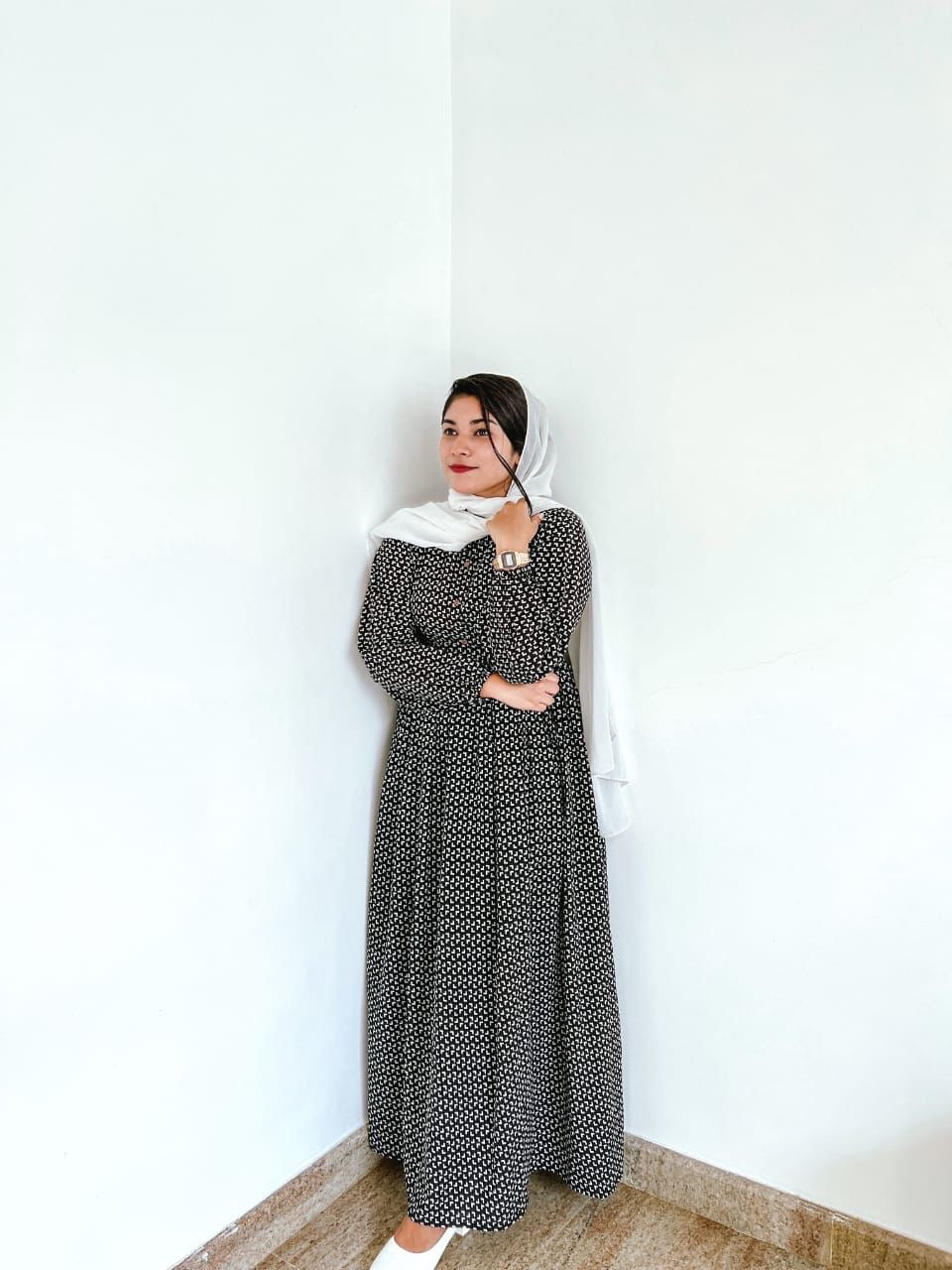 Digital print gown