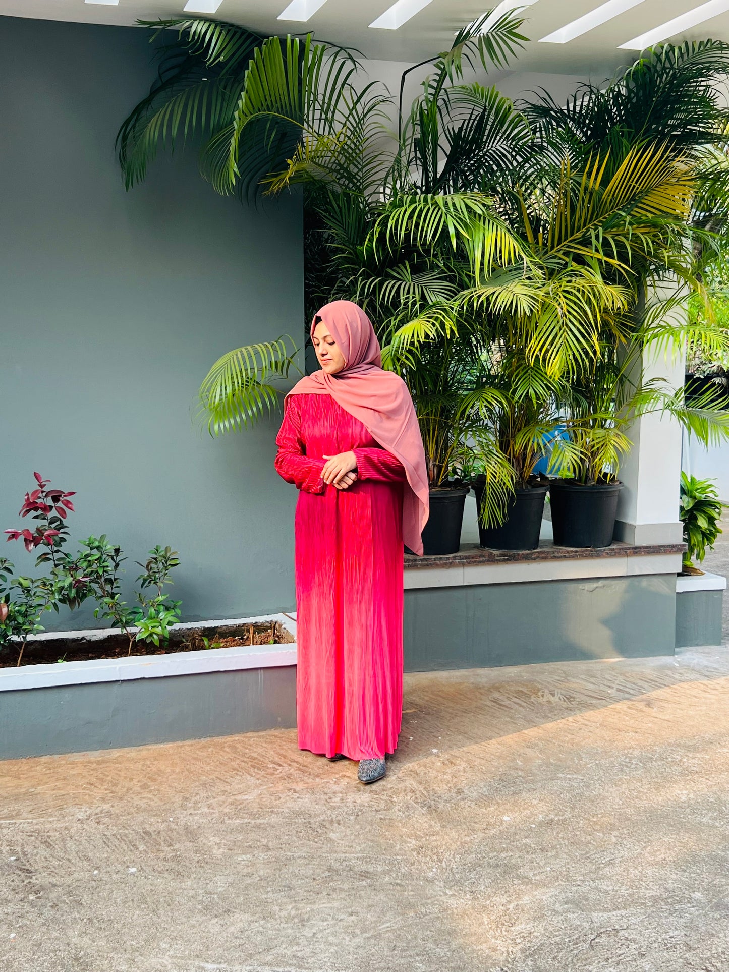 Important pleated gown