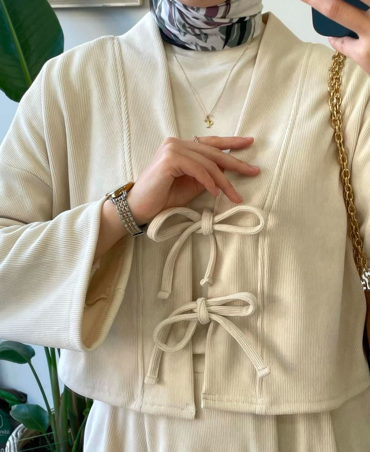 Rib shrug inner and skirt