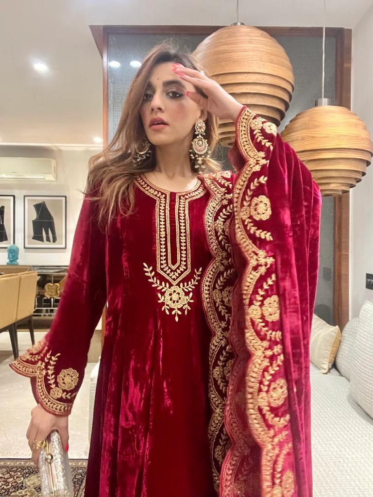 Velvet gown