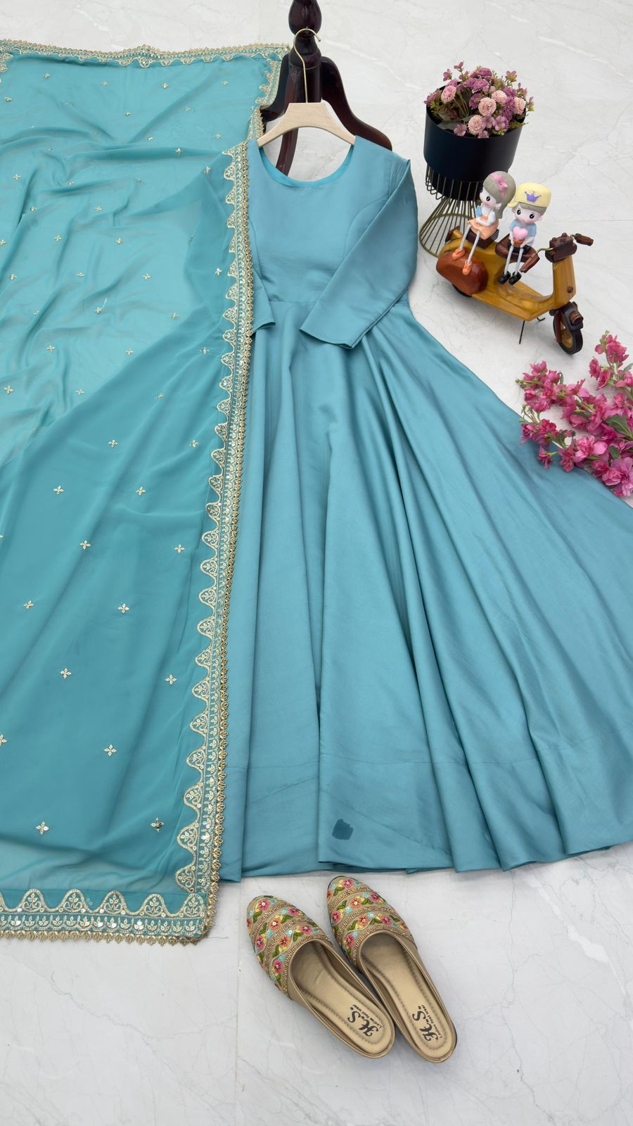 French embroidered anarkali
