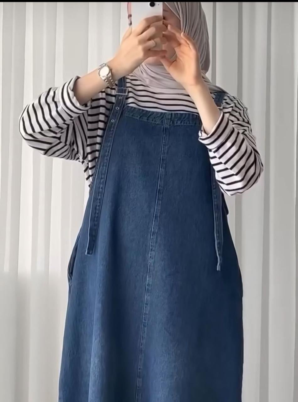 Denim pinafore