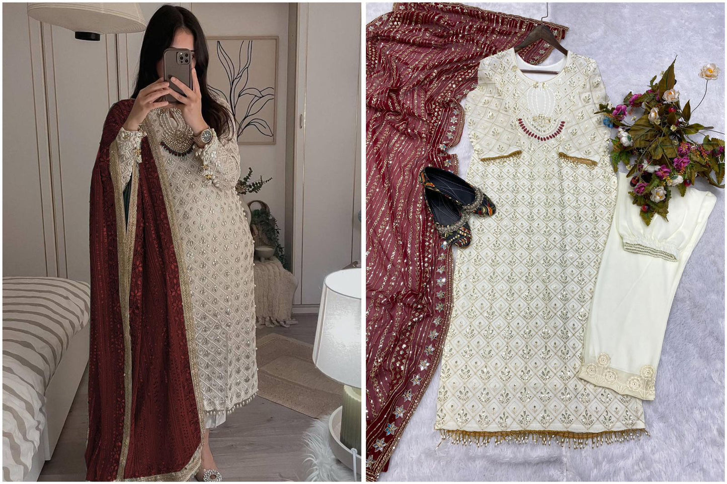 Sequence embroidered suite