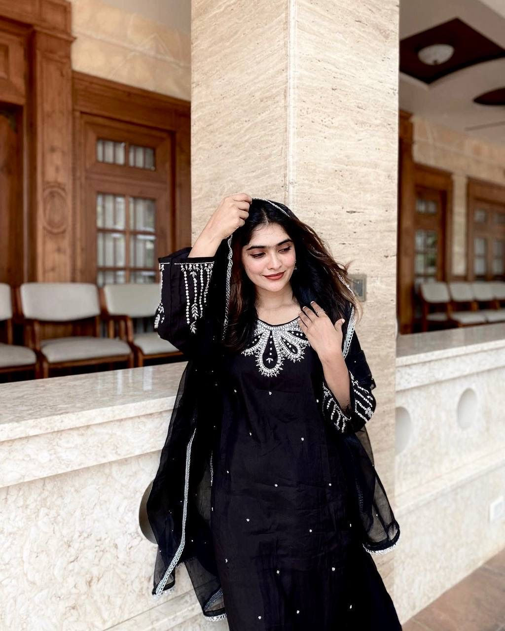 Muslin kurti palazzo