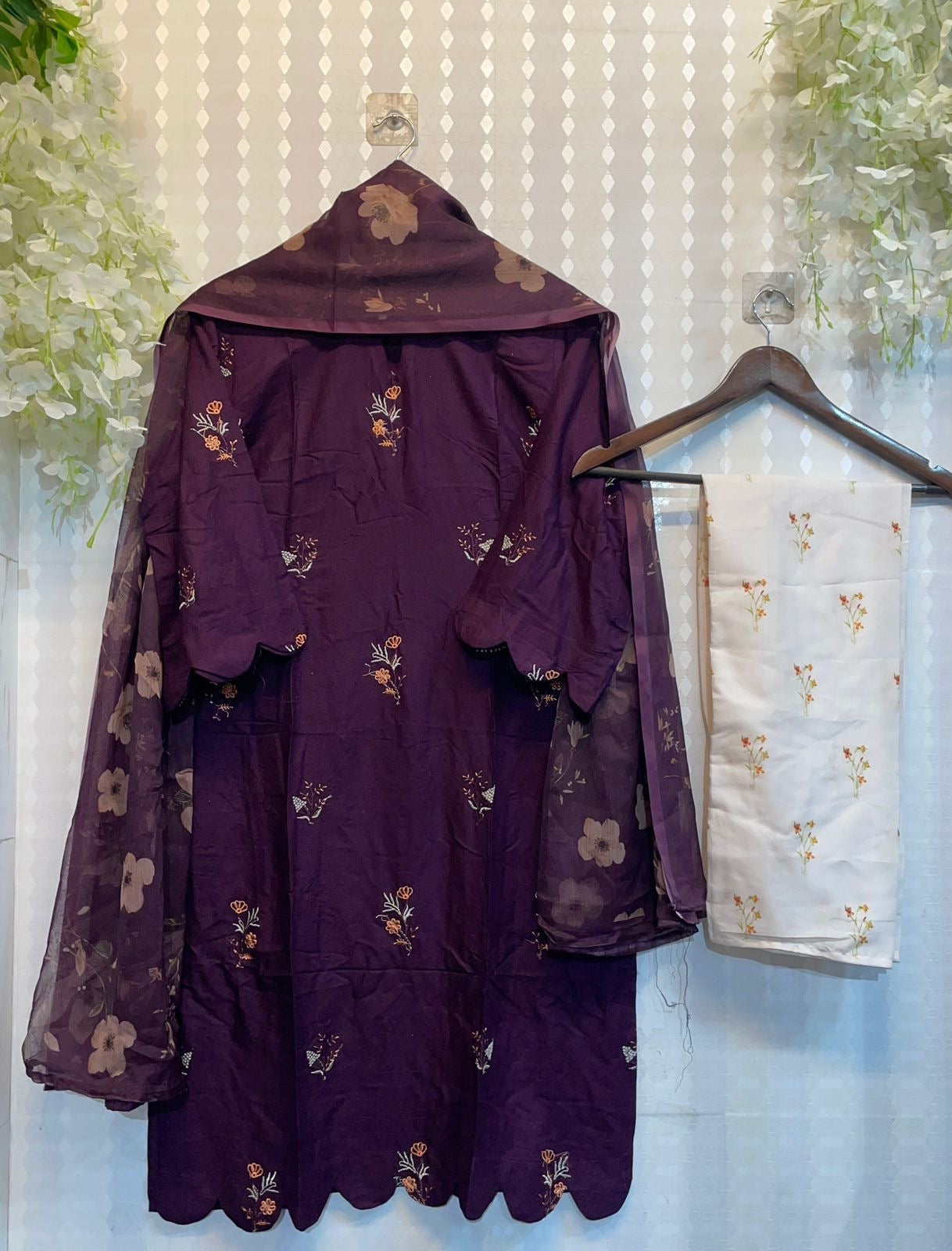 Embroidered kurti and palazzo