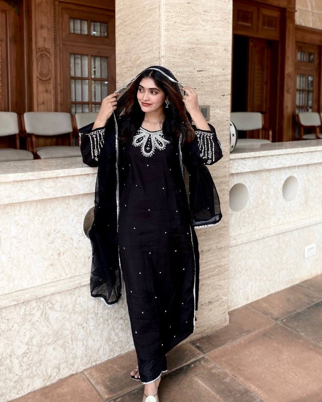 Muslin kurti palazzo