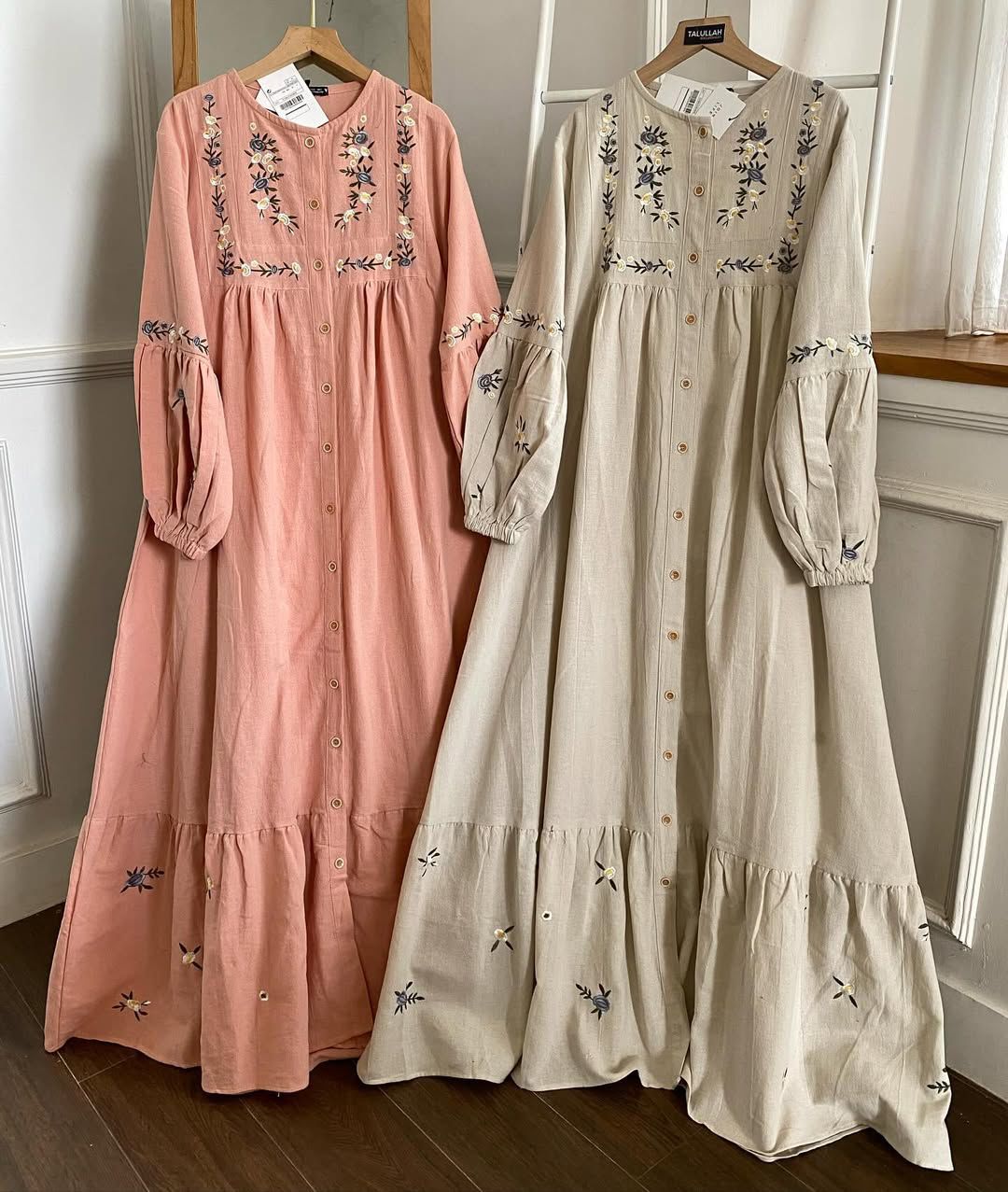 Embroidered gown