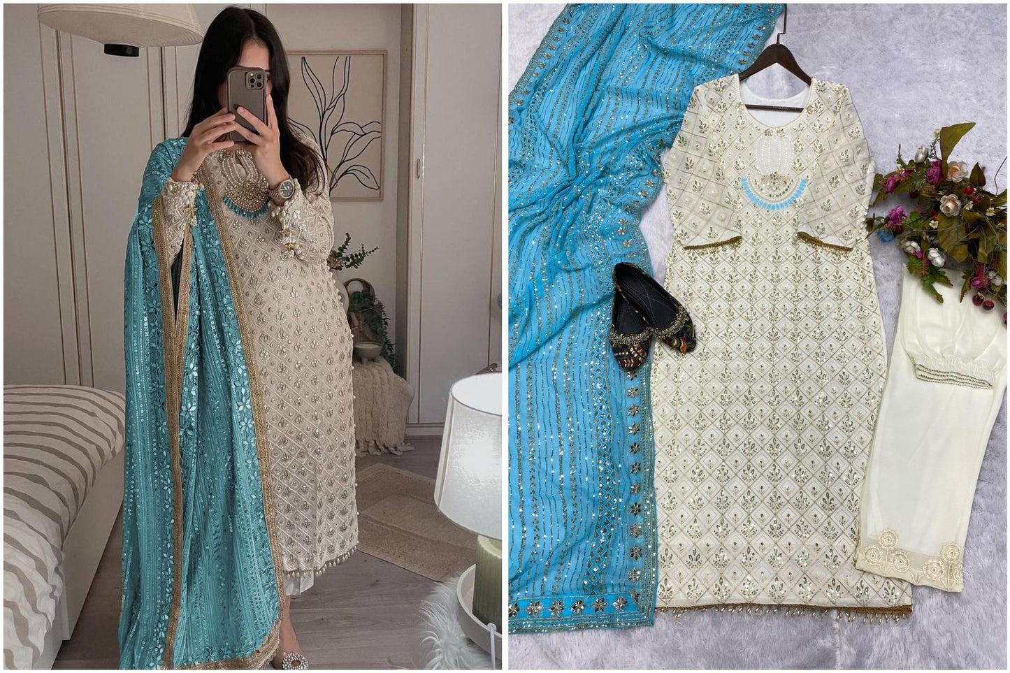Sequence embroidered suite