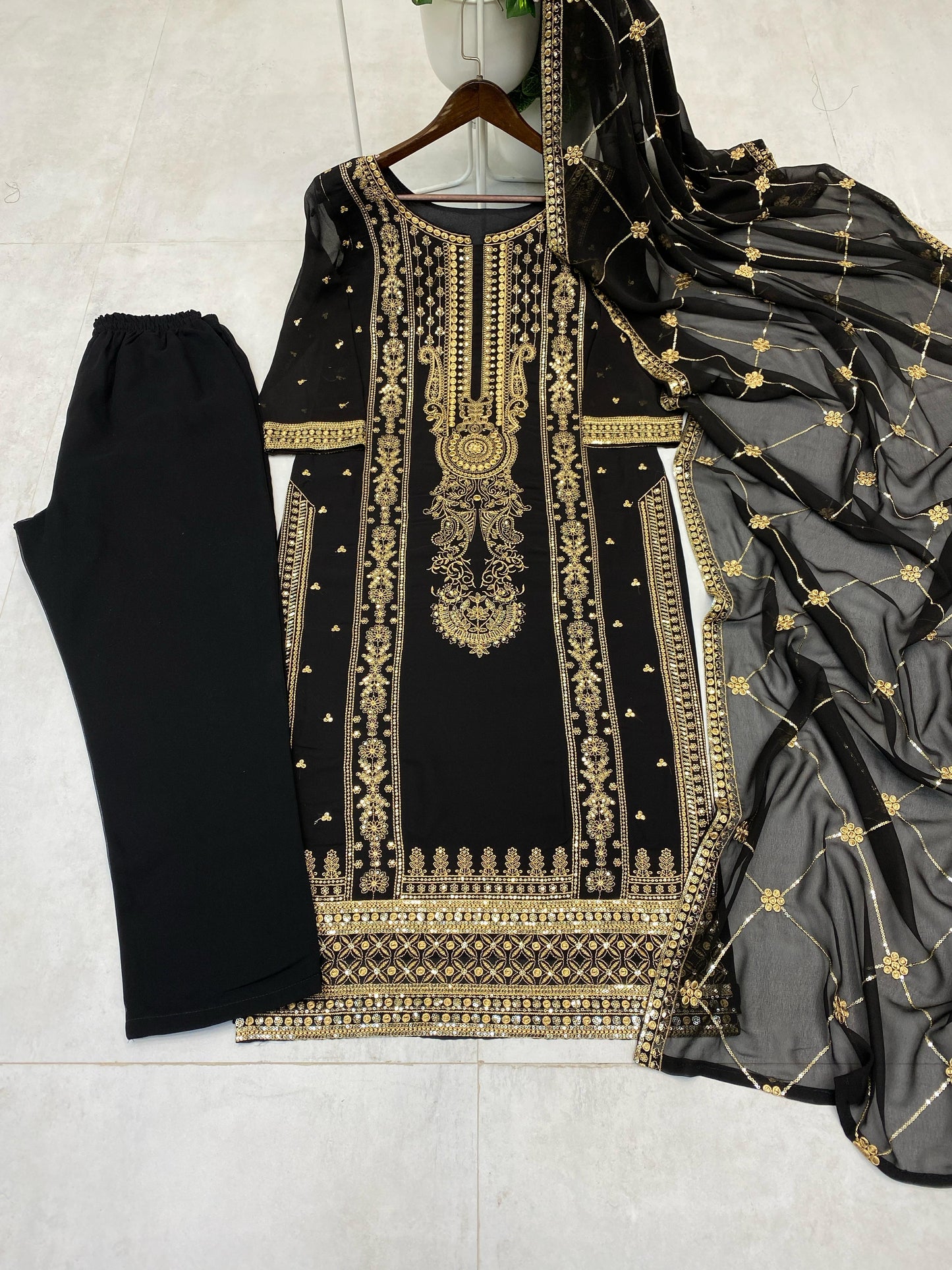 Sequence embroidered suite