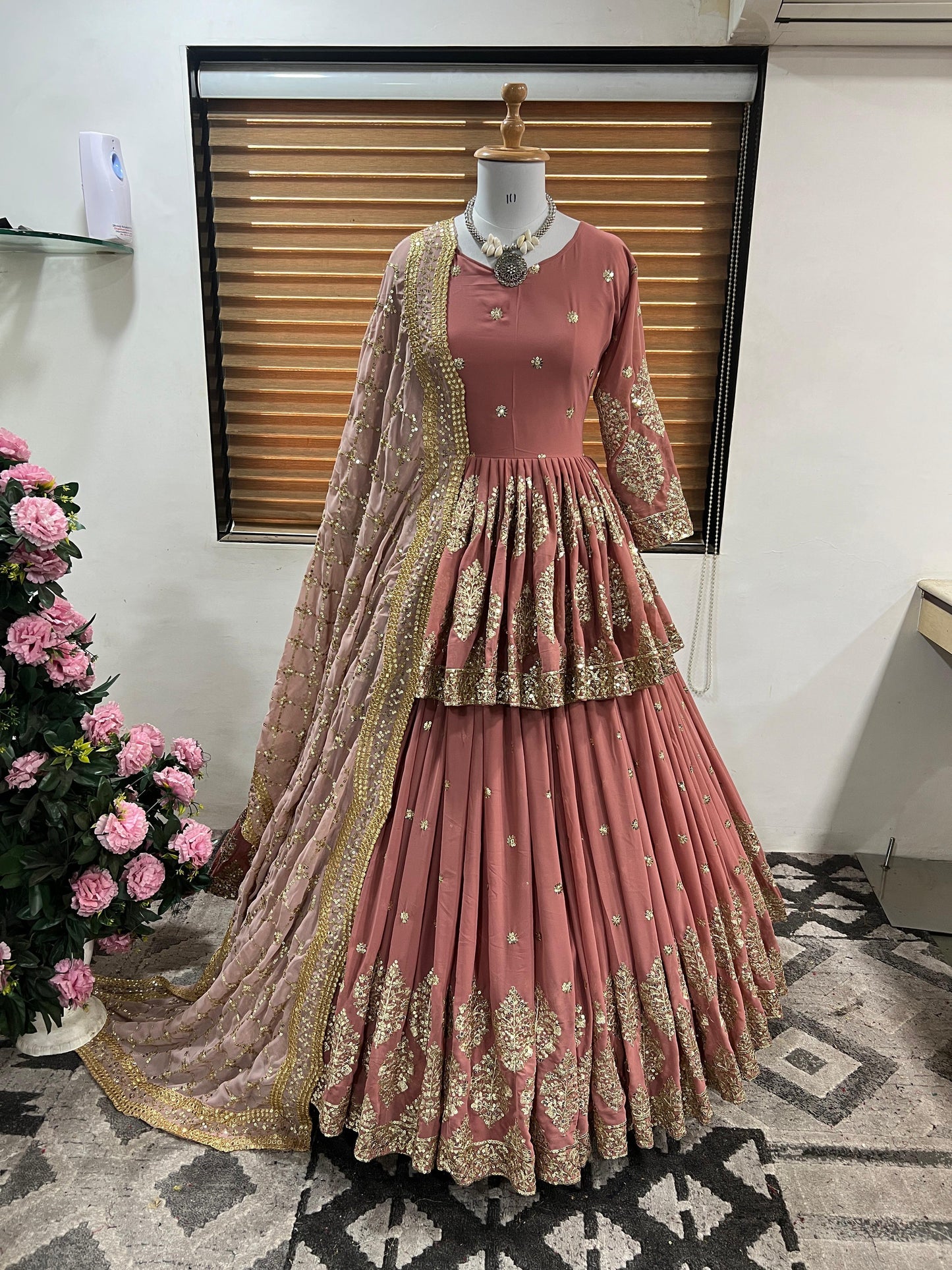 Embroidery Gown