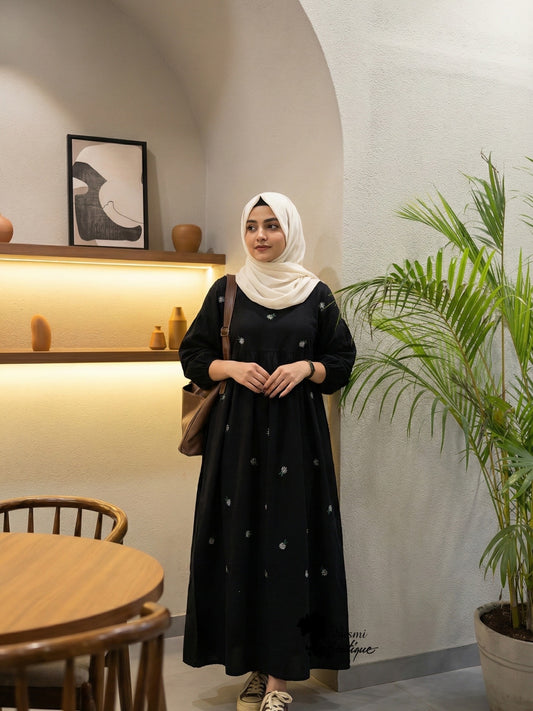 Embroidery gown
