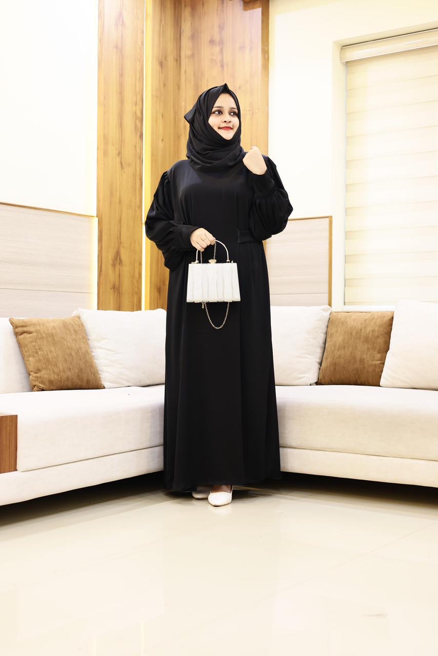 Simple tie abaya