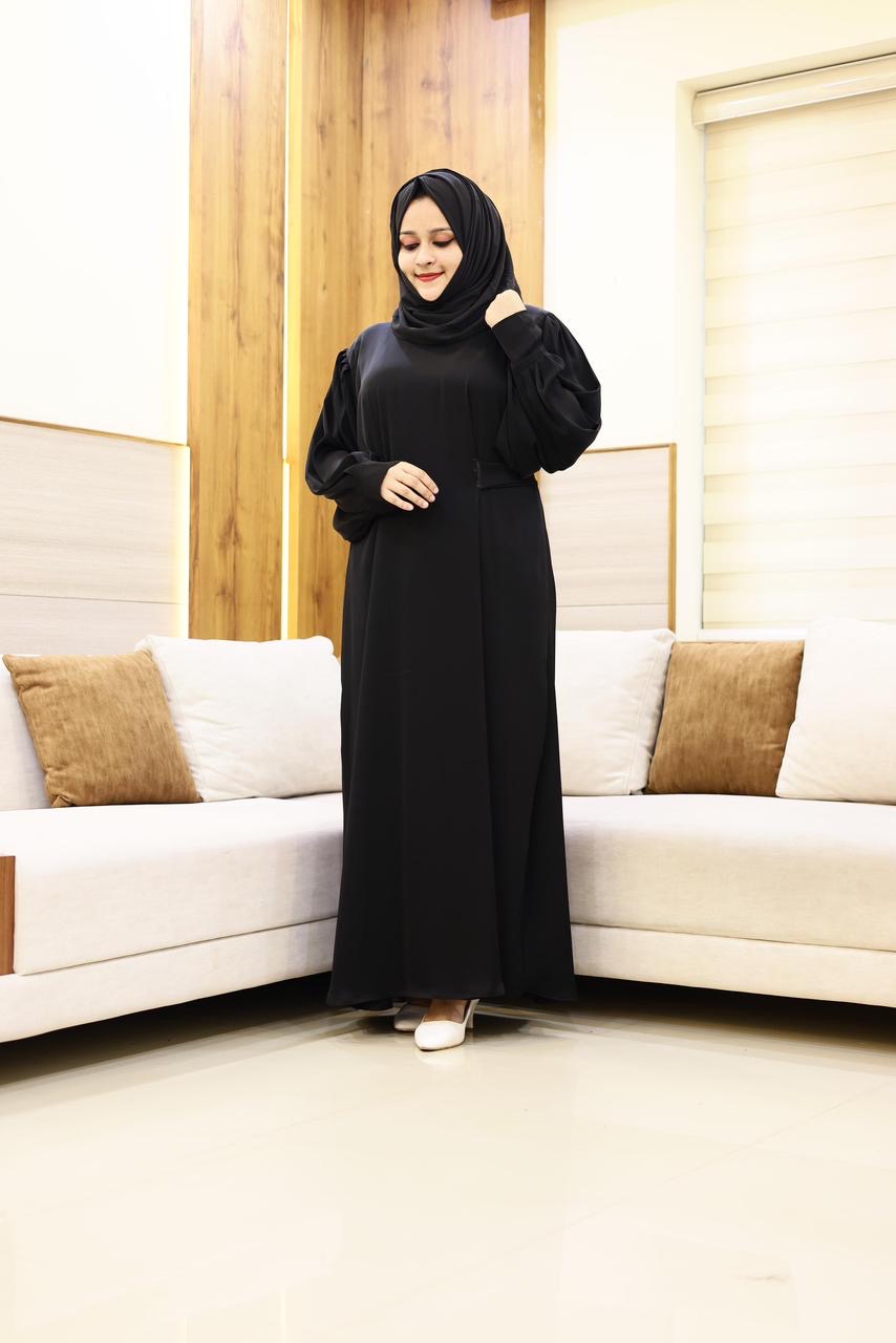 Simple tie abaya