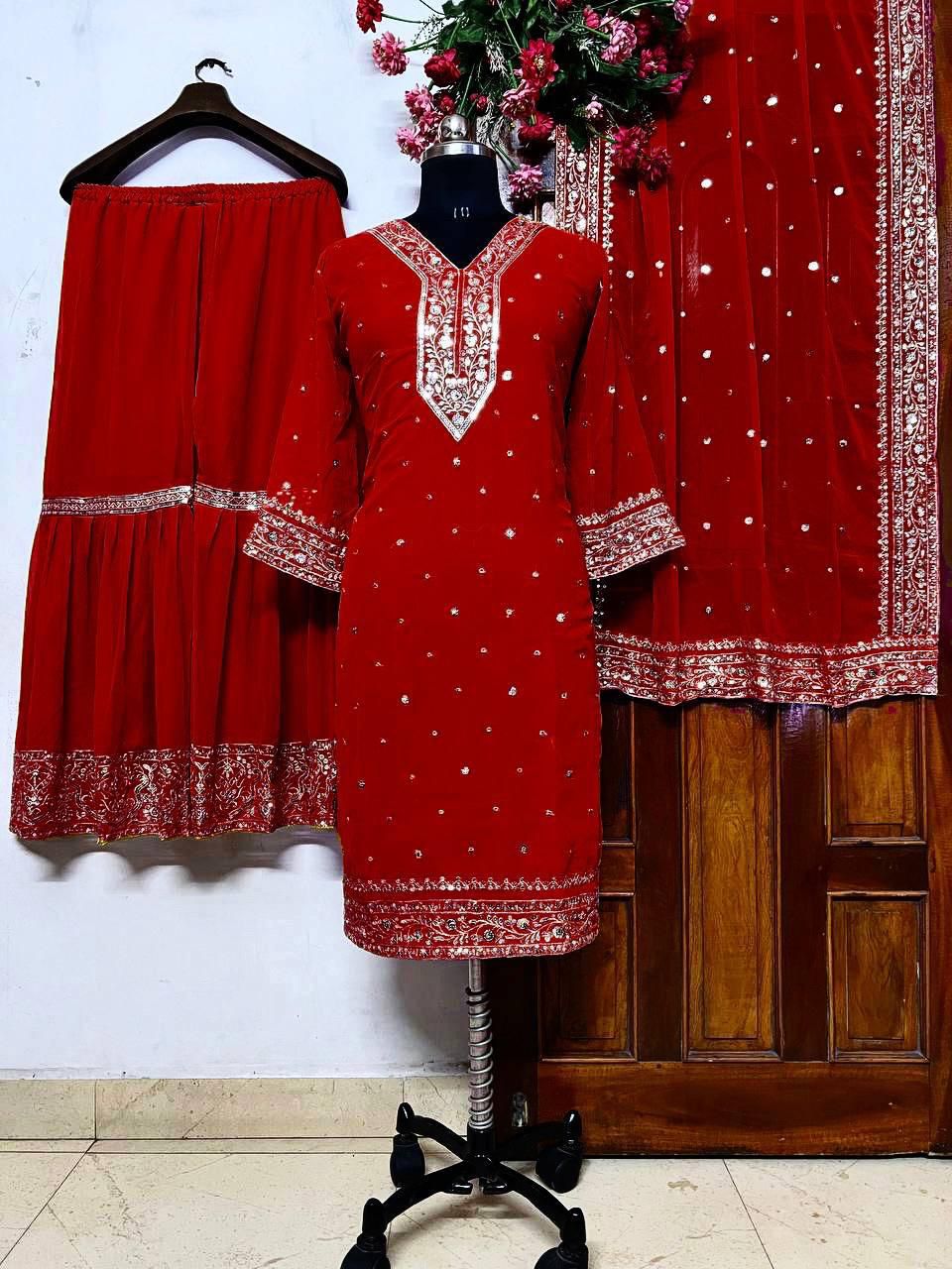 Designer kurti sharara