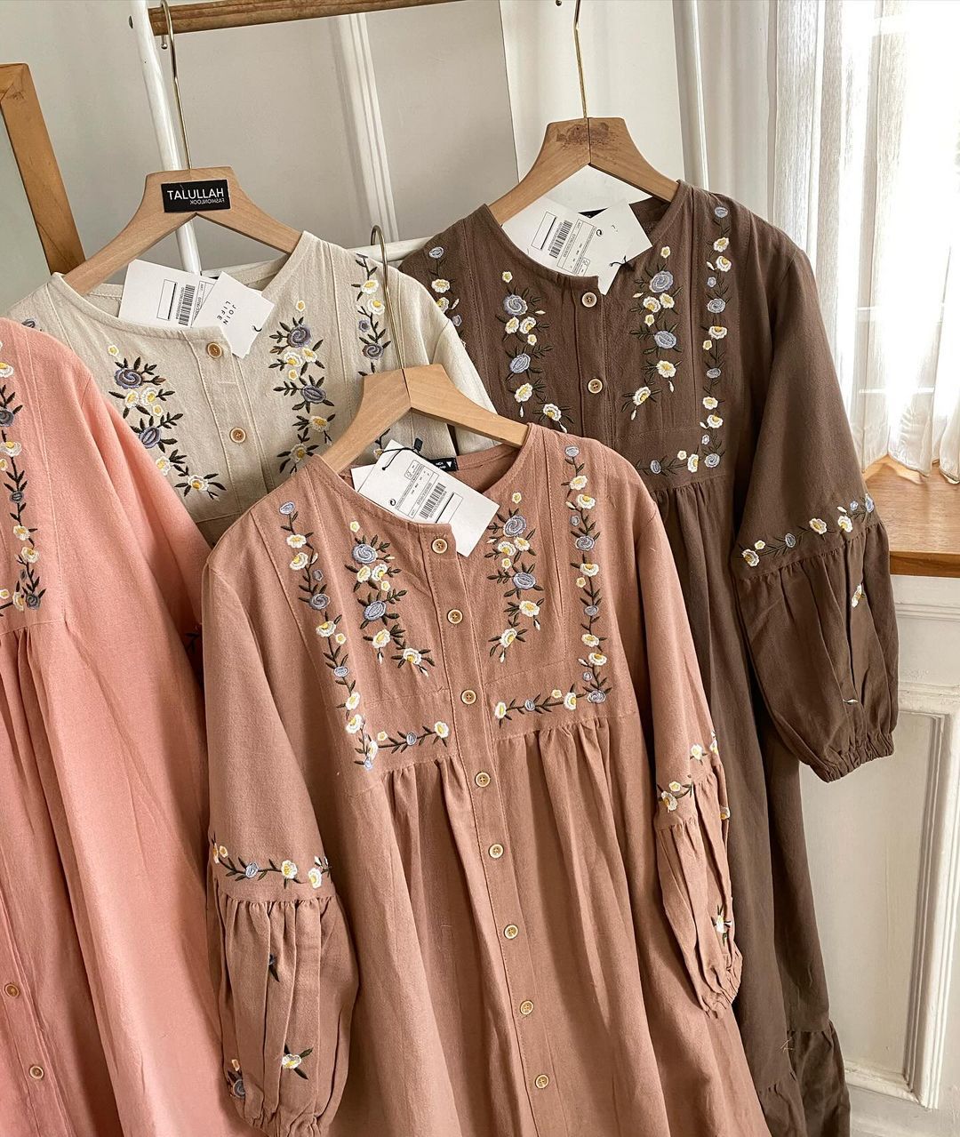 Embroidered gown
