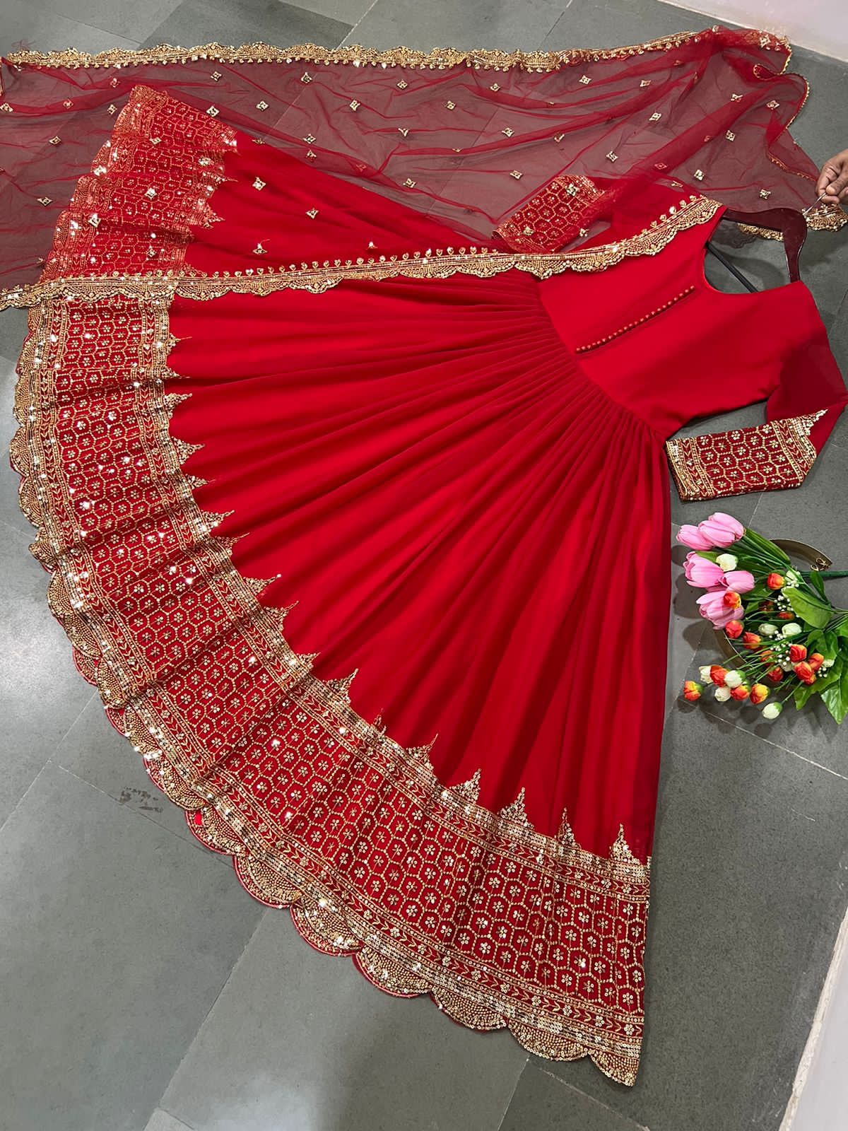 Designer party wear gown