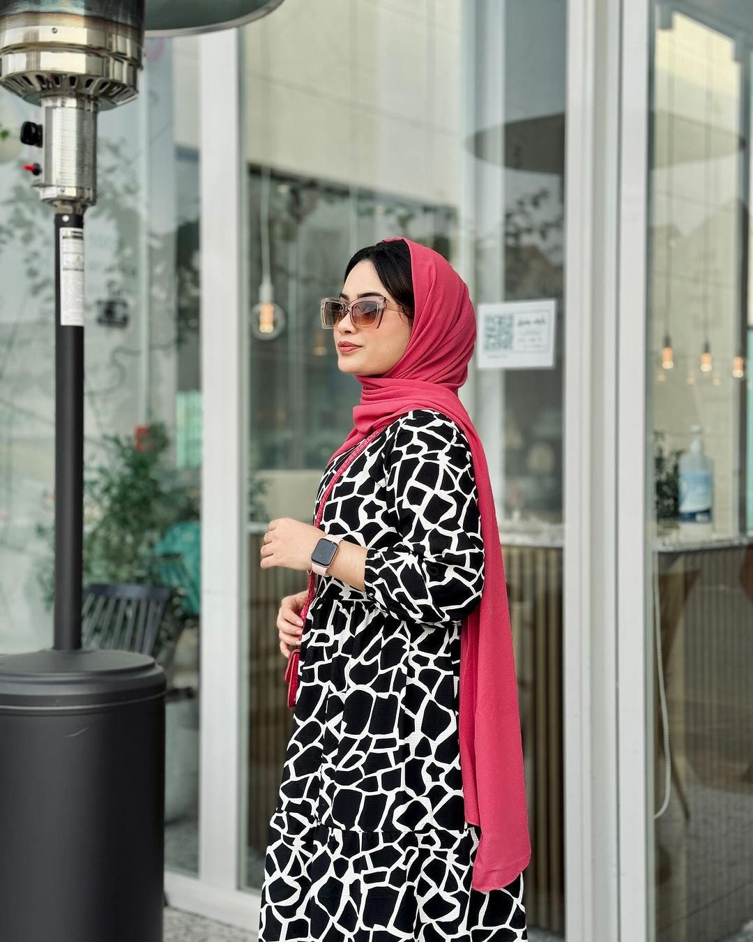 Digital print gown